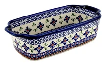 Polish Pottery Market Non-Stick Loaf Baker by Zaklady Boleslawiec 1.25 Quarts
