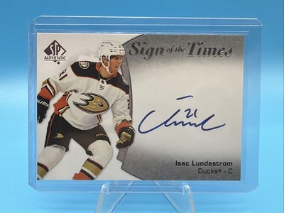 2021-22 SP Authentic #SOTT-IL Isac Lundestrom Sign of the Times AUTO