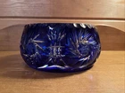 Waterford? Cobalt Blue Lead Crystal Bowl  7” Beautiful
