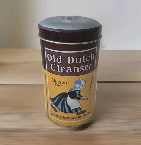 Vintage Tin OLD DUTCH CLEANSER WOODEN SHOES GRAPHICS Box 6 X 3.5"  - Picture 3 of 7