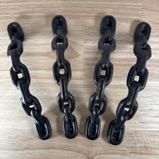 2 Large Cast Iron Antique style CHAIN Barn Handle, Gate Pull, Shed Door Handles