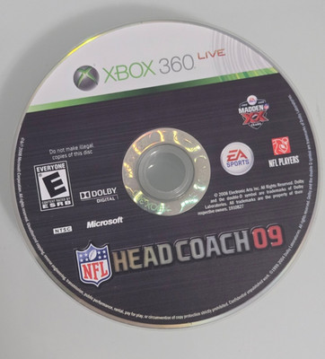 NFL Head Coach 09 (Microsft, XBOX 360, 2009) DISC ONLY