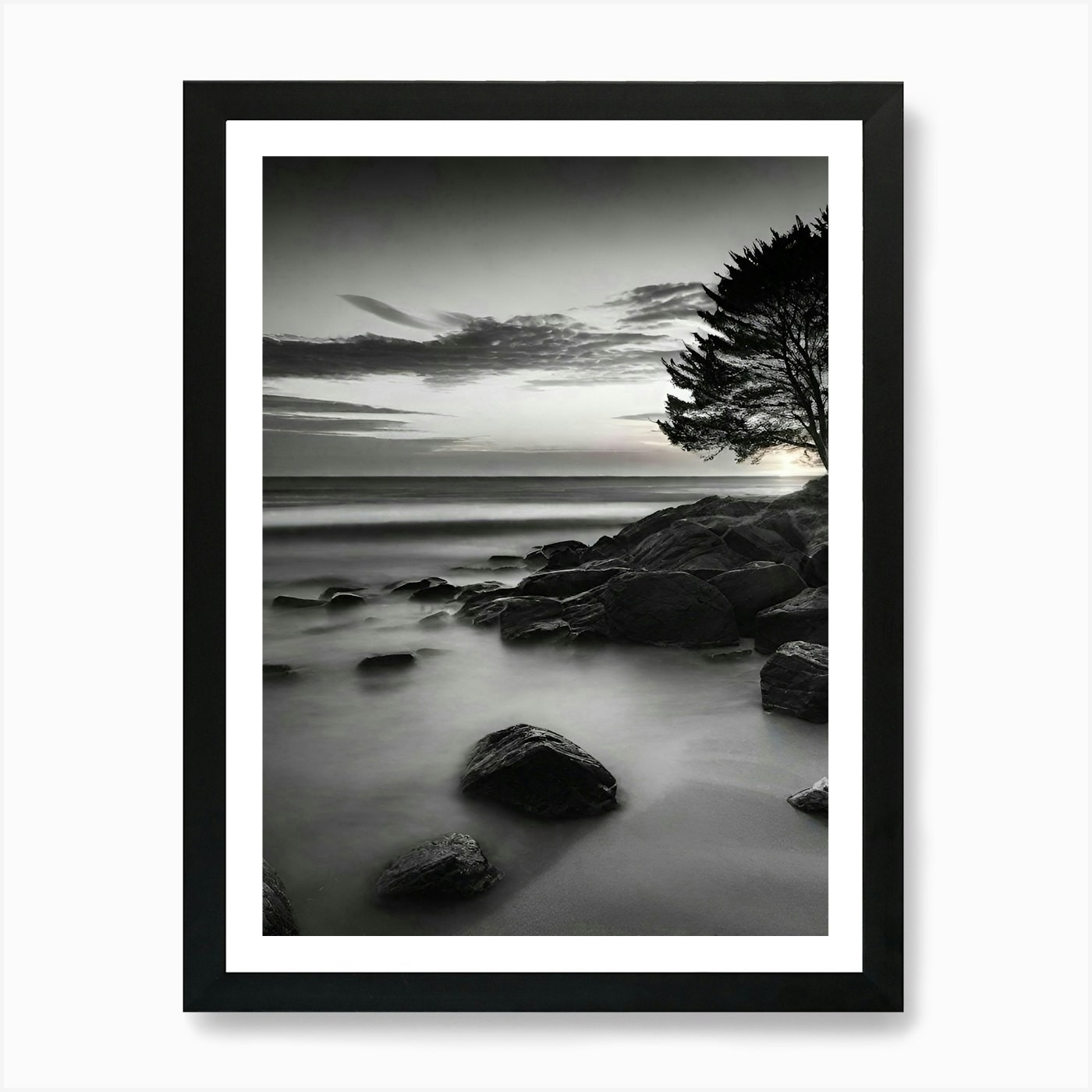 Lone Tree 28 Framed Canvas Art Print Wall Decor Picture