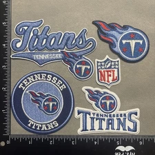 LOT OF 5 TENNESSEE TITANS IRON ON EMBROIDERED PATCH