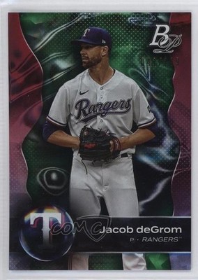 2023 Bowman Platinum Emerald Ice Foil 41/299 Jacob deGrom #90 14kt