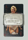 SEXY! FIRE Hot Aces Kim 1 Oz .999 Fine Silver Color Art Bar W/ COA 100 Minted