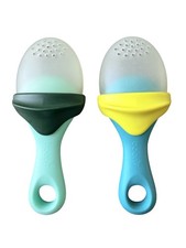 Lot of 2 Pre-Owned Silicone Mesh Baby Fruit Feeder Pacifier, Boon