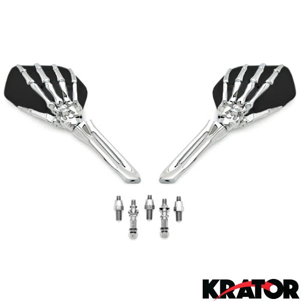 Espejos retrovisores de mano Skeleton Skull para motocicleta Honda CMX 250 450 Rebel Fury Foto 2 de 3