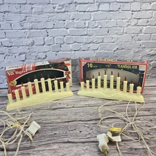 Vintage Retro 10 Midget Bulbs LIGHT Candolier  Midget Bulbs In Orig Box lot Of 2