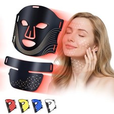 Red Light Therapy Mask 7-Color LED Face and Neck Light Therapy with 850nm NIR