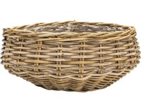 Pflanzkorb Leah Jakarta Naturfaser 48 X 48 X 20 Cm Grau Braun