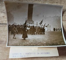 Tirage argentique noir et blanc Armistice novembre 1918 Paris France