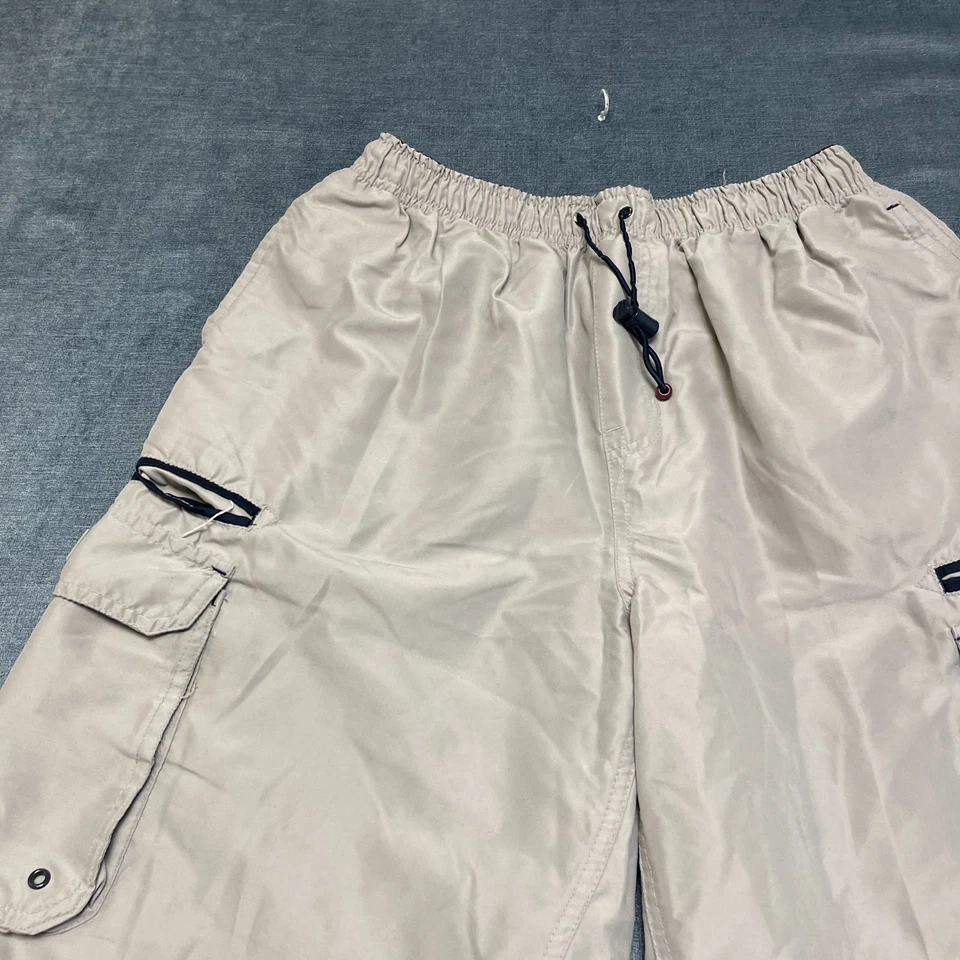 Pantalones Cortos OTB Para Hombres XL (18) Beige Alto Bolsillo de Carga Exterior Senderismo Dobladillo con Cordón Foto 4 de 4