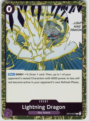 Lightning Dragon Foil OP15-077 Adventure on Kami's Island One Piece