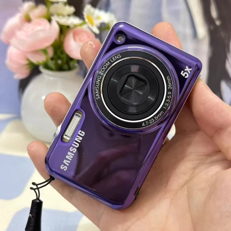 Samsung PL120 14.2 MP Dual LCD Vintage Digital Camera Selfie Screen Purple