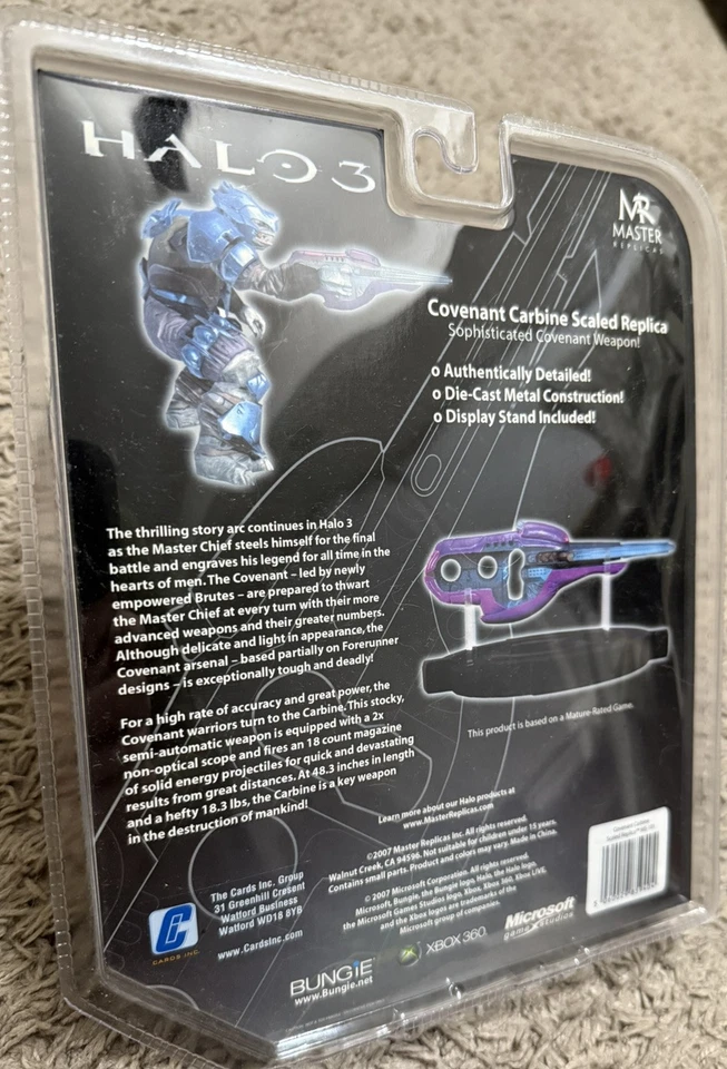 Carabina Halo Infinite Covenant escala metálica diecast por réplicas maestras Halo 3 Foto 2 de 2