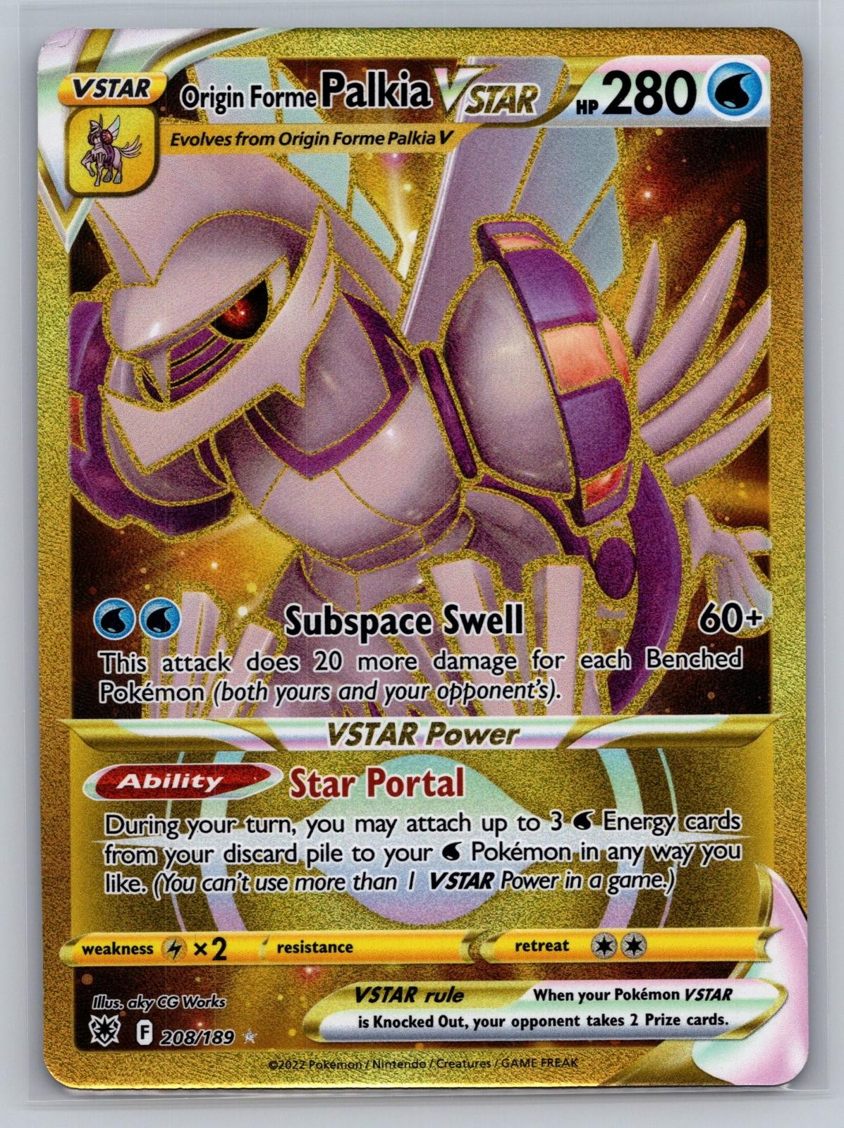 Origin Forme Palkia VSTAR 208/189 Secret Rare Astral Radiance Pokemon Holo NM/M