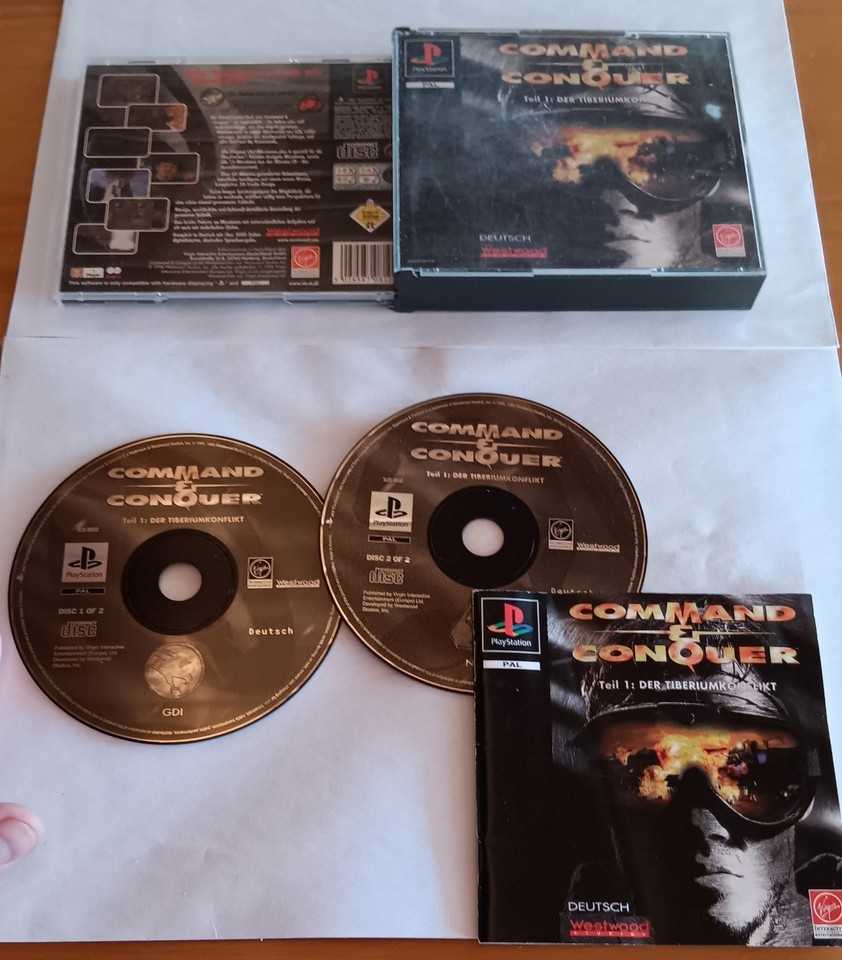 Command and Conquer Ps1 2 Disc Version CIB PAL Playstation 1 Komplett ...