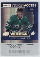 2021 Upper Deck Credentials 2020-21 Debut Ticket Access /799 Thomas Harley 6o3