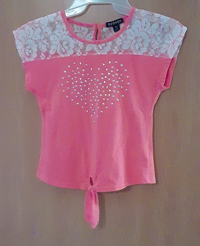 George Girls Size M 7-8 Skort Set Slightly Used Perfect For School Salmon Color - Picture 7 of 9