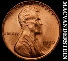 1950-S Lincoln Wheat Cent-Choice Gem Brilliant Unc Red No Reserve #i1081