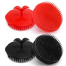 4 Pack Hair Scalp Exfoliator Brush Scalp Scrubber for Wet or Dry Hair Deep Clean