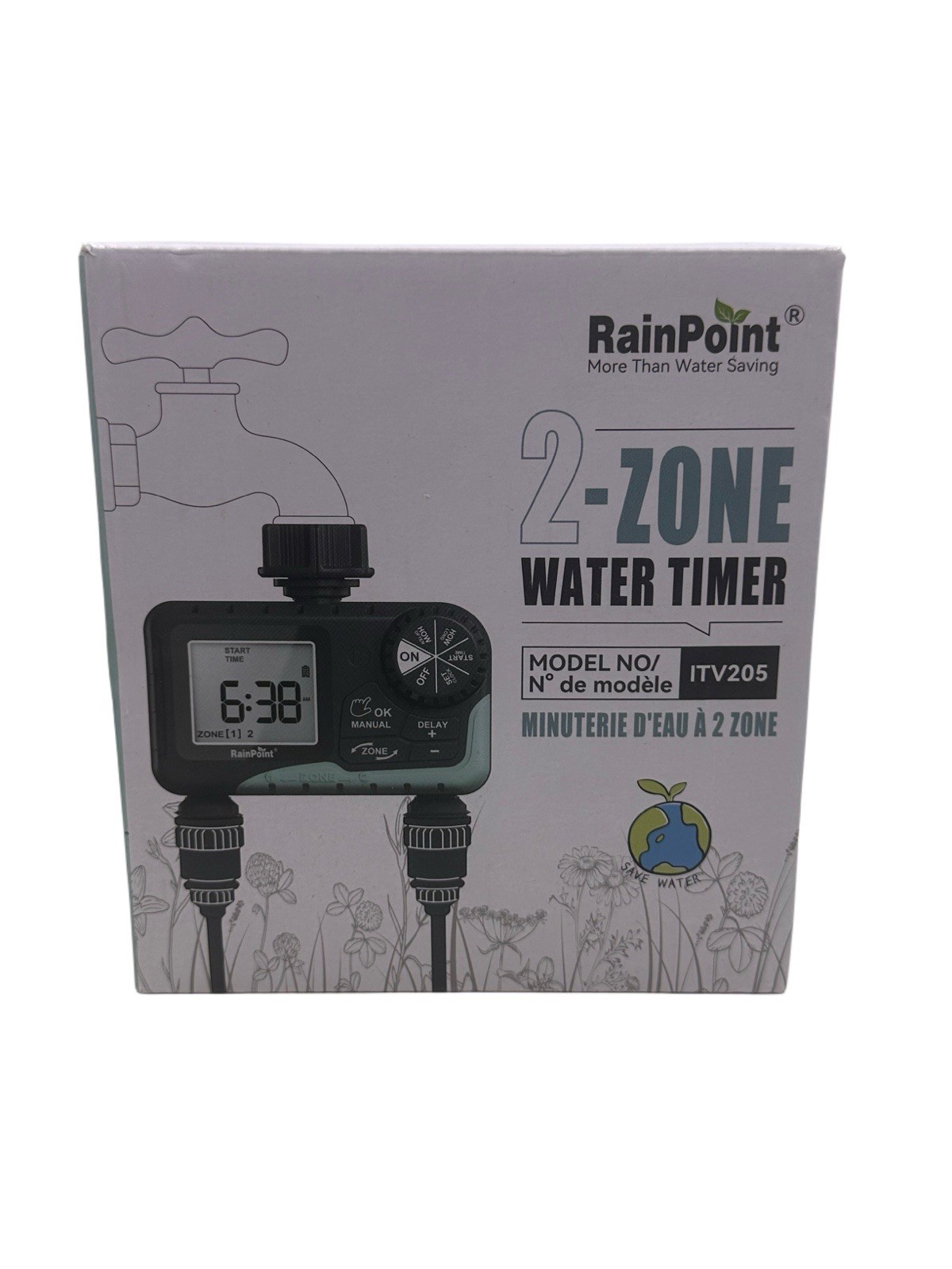 RAINPOINT 2-Zone Garden Hose Water Timer