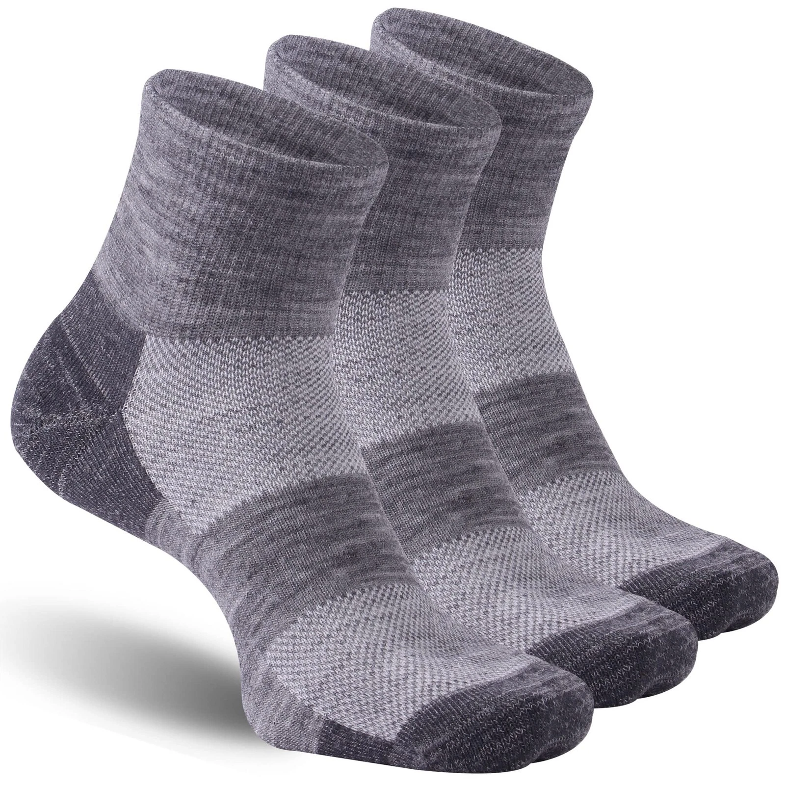 3 Pairs Unisex 90% Merino Wool Socks Soft Thin Breathable Ankle Athletic