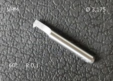 1 VHM Gewindedrehmei&szlig;el &Oslash;3,2x60&deg;  Drehstahl  Drehling Metrisches ISO Gewinde