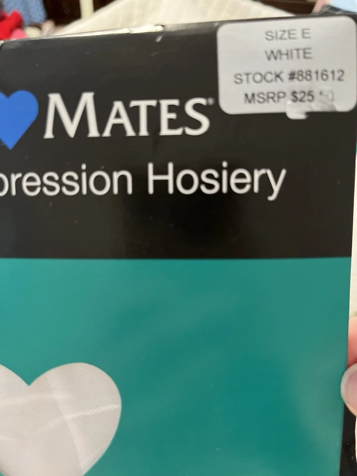Pantimedias de compresión médica Nurse Mates blancas - 15-20 mmhg - 881612 talla E - NUEVAS Foto 3 de 4
