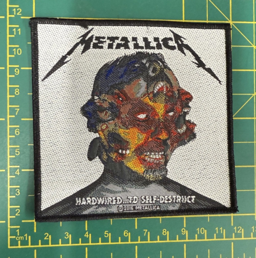 Metallica Hardwired To Self Destruct Woven Sew On Patch Officially Licensed