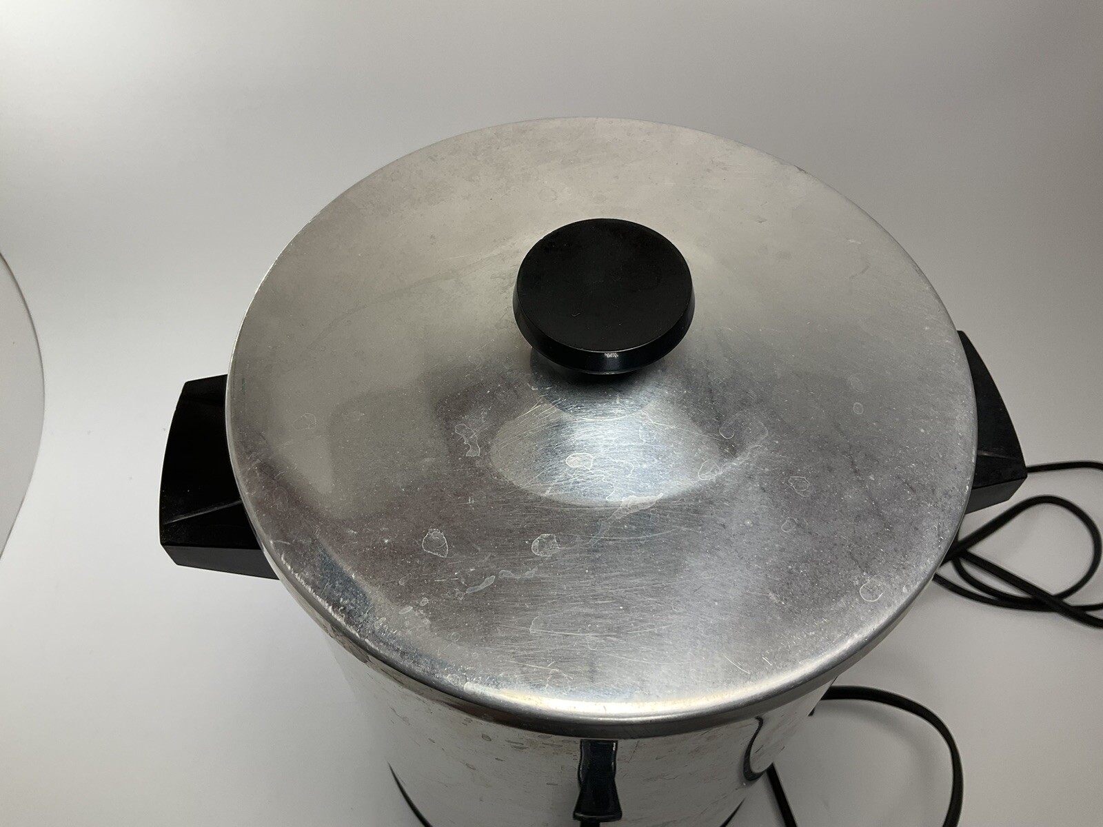 Aluminum 30 Cup General Electric Coffee Maker Pot Percolator W/ Cord Vintage