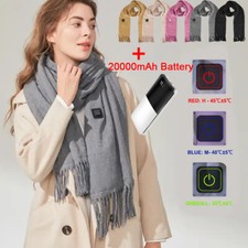 Heated Scarf with 20000mAh Power Bank Electric Neck Heating Pad Soft for Outdoor