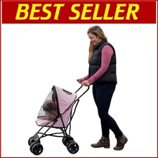 Lightweight Travel Pet Stroller with Large Wheels - Perfect for Dogs & Cats