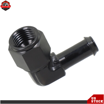 6 AN Female Swivel to 3/8'' Barb Hose Fitting Adapter 90 Degree Aluminum
