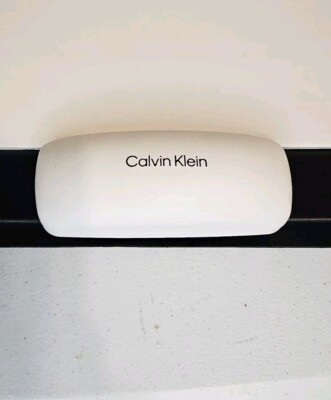 Calvin Klein Eyeglass Case Clean Clamshell White For Glasses 6