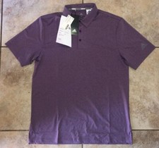 Adidas Ultimate 2.0 Heather Golf Polo Shirt Purple Men's Size M NWT 75