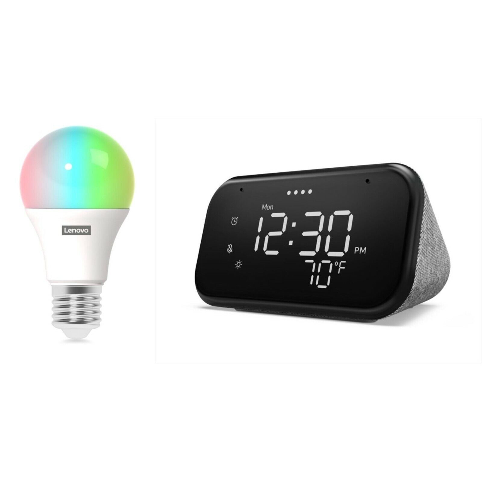 Lenovo Smart Clock Essential and Smart Color Bulb Starter Kit