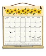 SUNFLOWERS CALENDAR HOLDER - REFILLABLE EVERY YEAR!