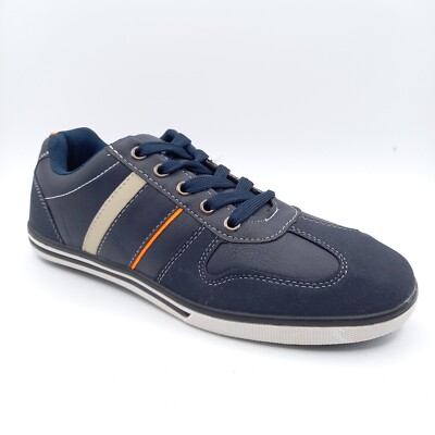 Baskets Tennis Chaussure Homme Shoes Sneakers 39 40 Basse Blanche Bleu  Marine