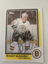 Randy Burridge autographed Topps hockey card 