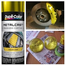 2Pk Yellow Anodized Paint High Heat Coating Gloss Engine Enamel Blocks Caliper