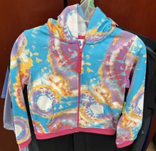 EXTREMELY ME GIRLS BG TYE DYE FULL ZIP HOODIE 7-8/ 10/12 & 14 NEW W TAGS