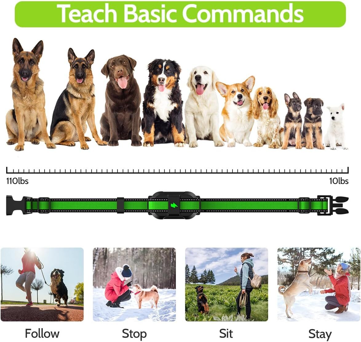 Sport Dog Shock Collar Dog Training Collars Waterproof Remote Shock