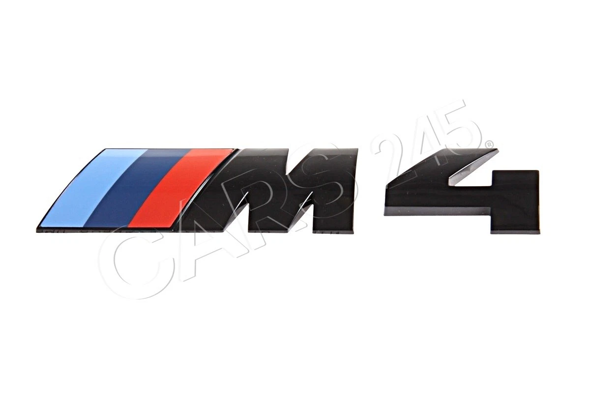 Original 2016 BMW M4 F83 M4 Emblem Schriftzug schwarz hinten 