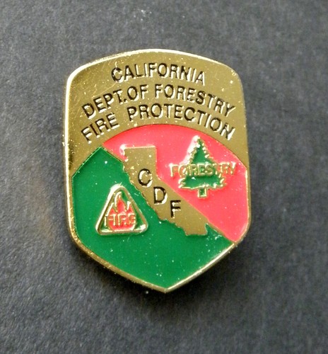 PIN DE SOLAPA DE PROTECCIÓN CONTRA INCENDIOS FORESTALES DE EE. UU. CALIFERIA DE 1 PULGADA CDF