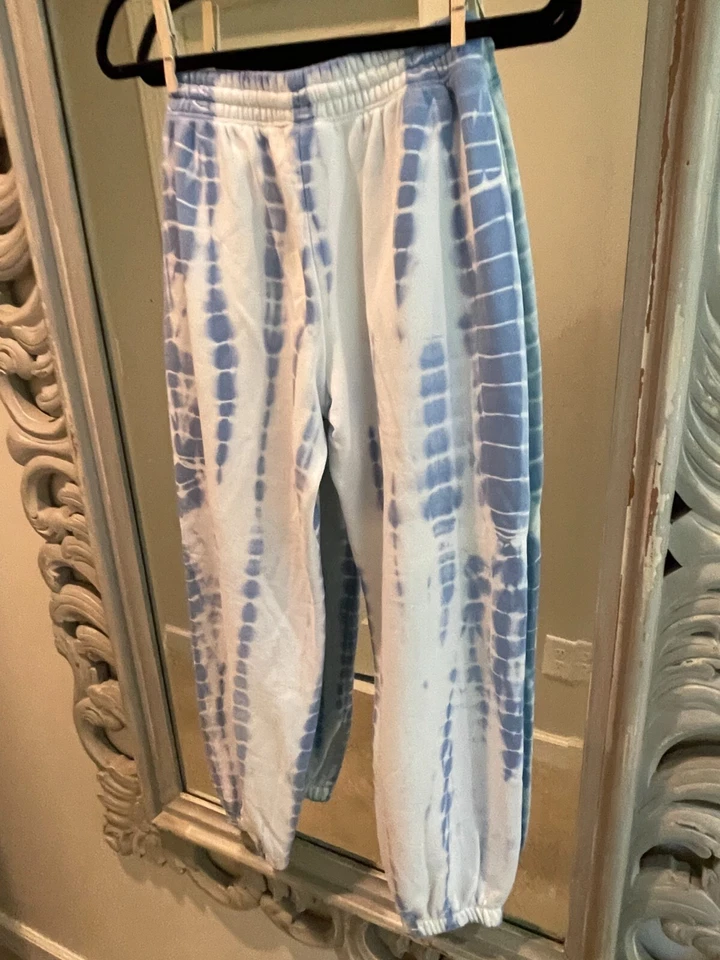 Gap Girls blue and white tie dye sweatpants - XL (12) (cotton, polyester) - Image 3 of 4