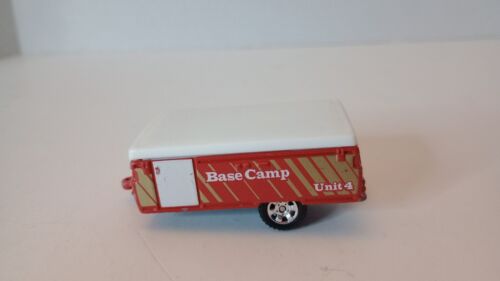 Matchbox 1999 Pop Up Camper Base Camp Unit 4 Red/White 1:64 Scale - Picture 1 of 5