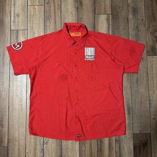 Rare grail vintage 2000 slipknot red mechanic Red Kap work shirt button up 2XL