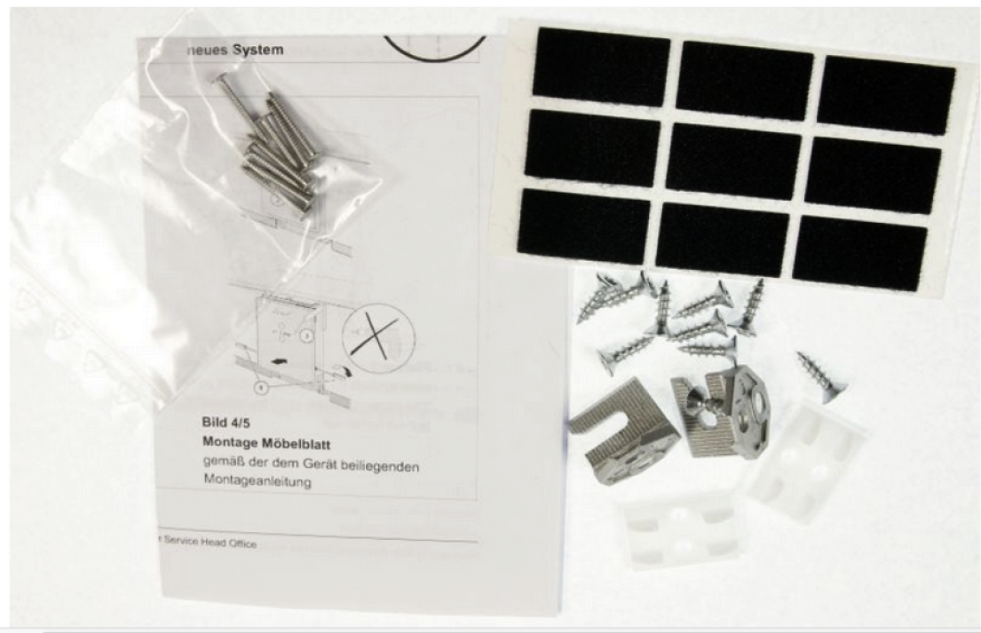 Set di montaggio (set da incasso, set di installazione) per Indesit e altri lavastoviglie 640533, C00640533